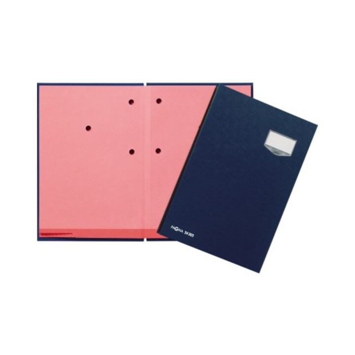 PAGNA Unterschriftenmappe de Luxe 24202-02 20Fächer Pappe blau