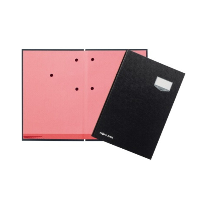 PAGNA Unterschriftenmappe de Luxe 24202-04 20 Fächer Pappe schwarz