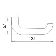 Paire de leviers de porte 104Z Alu.0105 sans rosettes VK 8mm-4