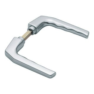 Paire de leviers de porte Hoppe Francfort 117L Alu.F1 sans rosettes VK 8mm