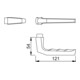 Paire de leviers de porte Hoppe Francfort 117L Alu.F1 sans rosettes VK 8mm-3