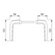 Paire de leviers de porte Hoppe Francfort 117L Alu.F2 sans rosettes VK 8mm-2