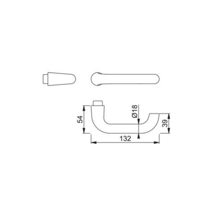 Paire de leviers de porte Hoppe Paris 138L/EI38Z Alu.F1 sans rosettes VK 8mm