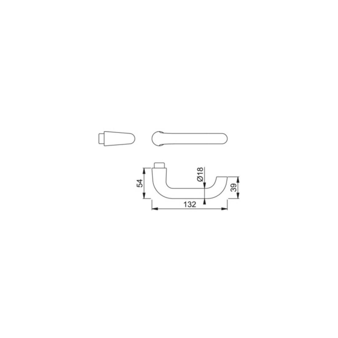 Paire de leviers de porte Hoppe Paris 138L/EI38Z Alu.F1 sans rosettes VK 8mm