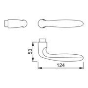Paire de leviers de porte Hoppe Vérone aluminium-3