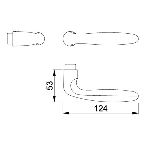 Paire de leviers de porte Hoppe Vérone aluminium