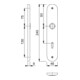 Paire de plaques longues Hoppe 273P F1/naturf. F1 BB 72mm-3