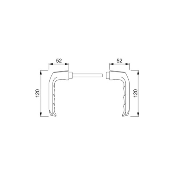Paire de poignées de porte Hoppe London 113 Alu.F1 sans rosaces VK 8mm
