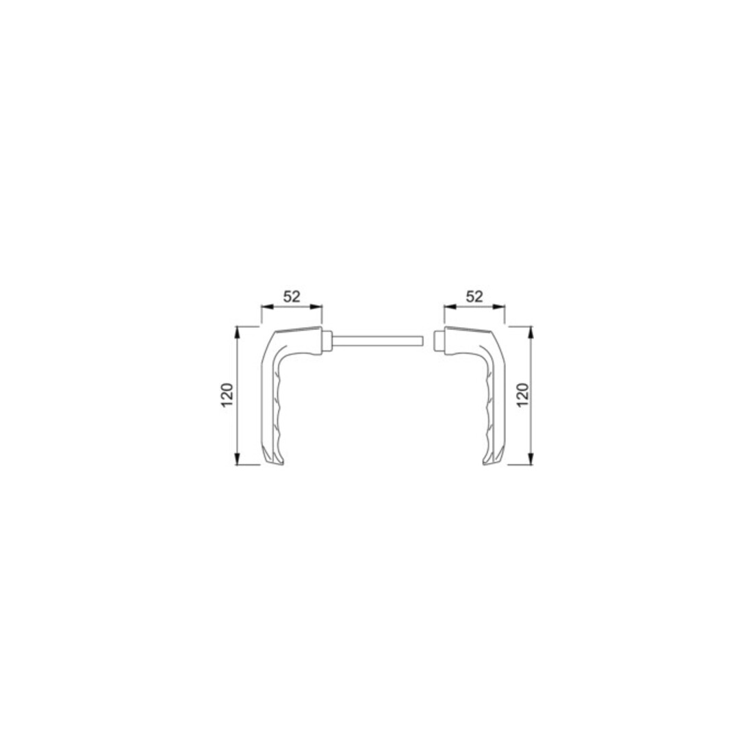 Paire de poignées de porte Hoppe London 113 Alu.F1 sans rosaces VK 8mm