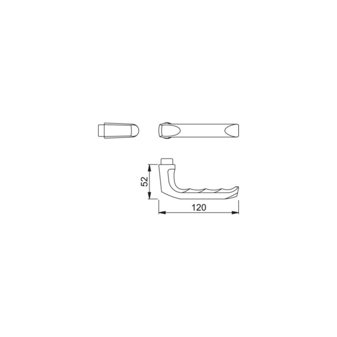 Paire de poignées de porte Hoppe London 113 Alu.F1 sans rosaces VK 8mm