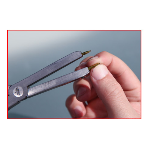 Paire de pointes pour pinces à circlips à double articulation, 1,0 mm, droites