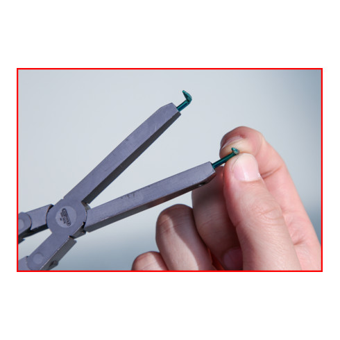 Paire de pointes pour pinces à circlips à double articulation, 1,3 mm, coudées