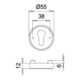 Paire de rosaces de protection 6533 Alu.F1 rd.o.ZA S.12mm-4