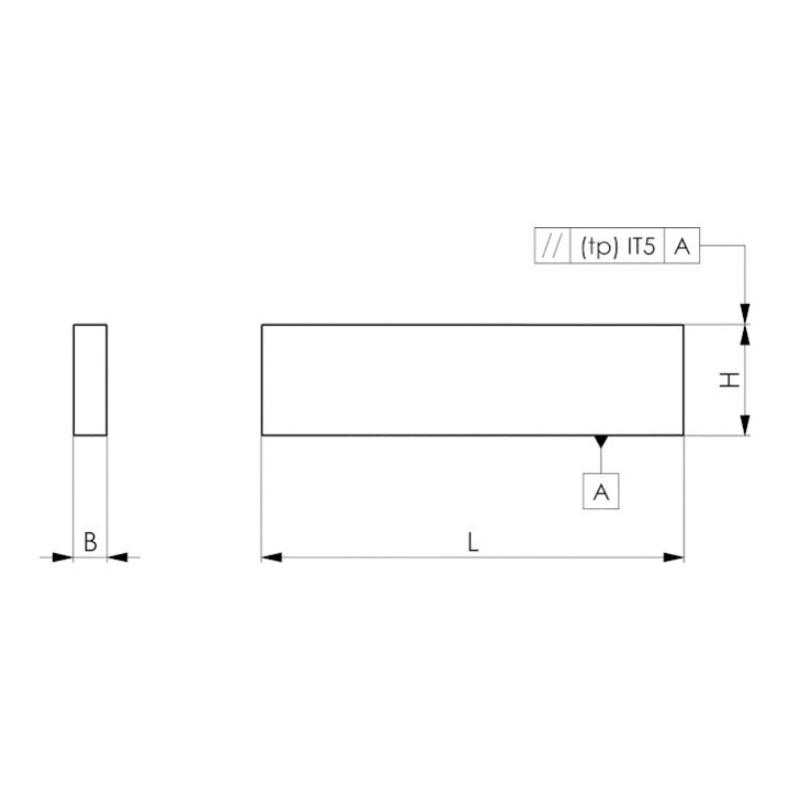 Paire de supports parallèles AMF No.6348PS H.19xB.6xL.100mm Standard