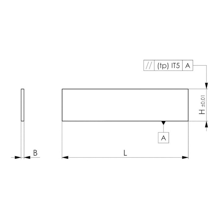 Paire de supports parallèles AMF No.6348PS H.33xB.10xL.150mm Standard