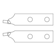 Paire d'embouts de remplacement Gedore, coudés, diamètre 4,5 mm (pour 8000 A 61)