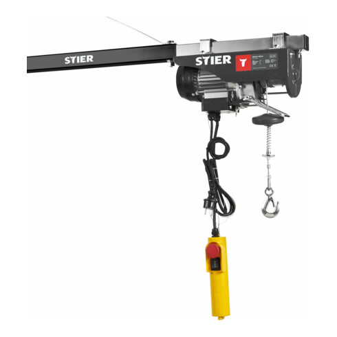 Palan de traction à câble électrique STIER  500kg, 1000W