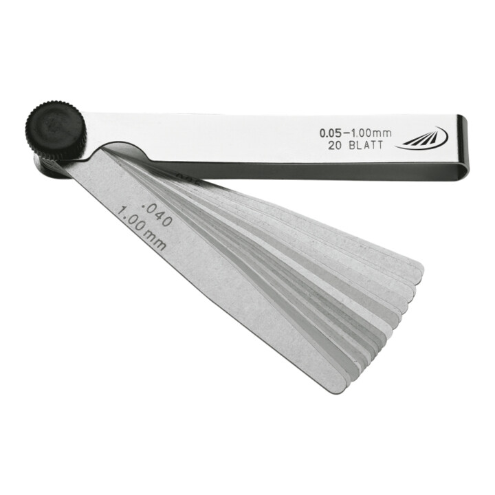 Palpeur Helios Preisser jauge 21 feuilles 0,05-2,00 mm 100 mm