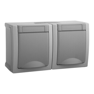 Panasonic Prise double horizontale FR-AP IP54 90591088-DE