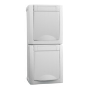 Panasonic Prise double verticale FR-AP blanche 90591186-DE-1