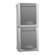 Panasonic Prise double verticale FR-AP IP54 90591086-DE-1