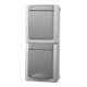 Panasonic Prise/interrupteur combiné vertical FR-AP IP54 gris 90591098-DE