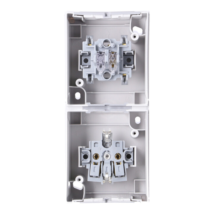 Panasonic Prise/interrupteur combiné vertical FR-AP IP54 gris 90591098-DE