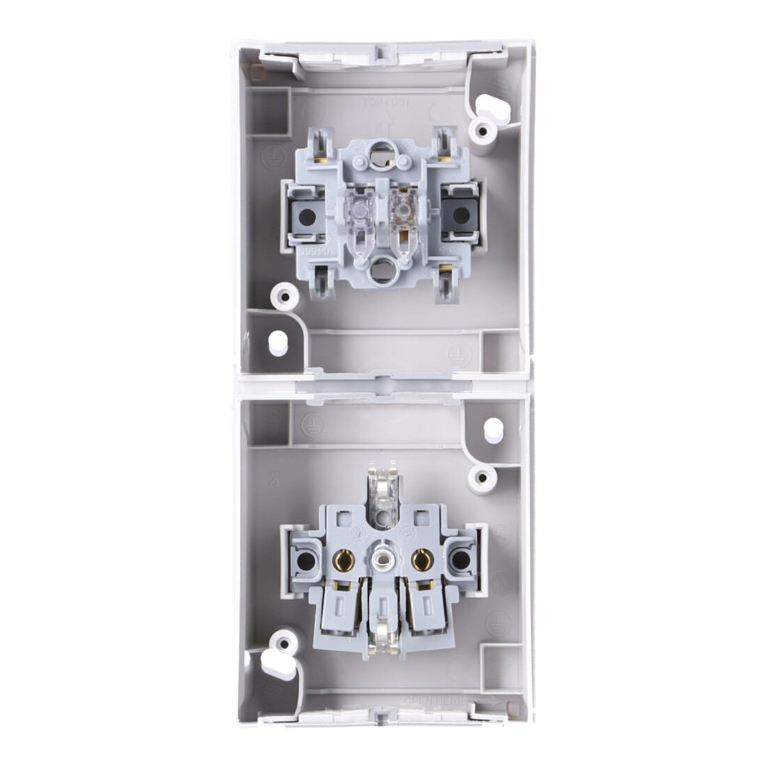 Panasonic Prise/interrupteur combiné vertical FR-AP IP54 gris 90591098-DE