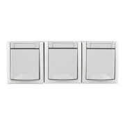 Panasonic Prise triple horizontale FR-AP blanche 90591599-DE-1