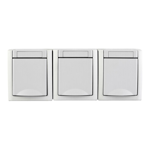 Panasonic Steckdose 3-fach waager. FR-AP weiß 90591599-DE