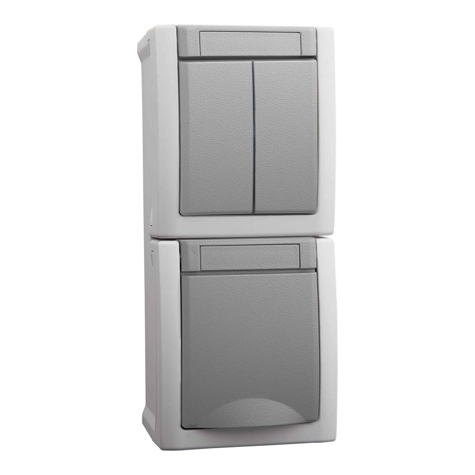 Panasonic Steckdose/Seriensch.-Kombi senkr.FR-AP IP54 gr 90591082-DE