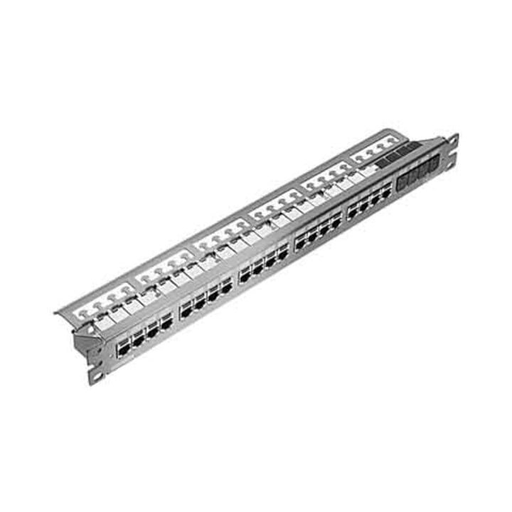 Panduit Patchpanel, 24Port, Metall inkl. 24 x CJS688TG CP24WSK6TGLGY