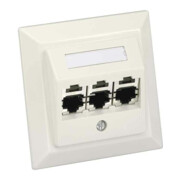Panduit Plaque centrale inclinée, 3 ports incl. 3x CJS688TG CS3P6TGAWY-1
