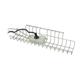 Panier de câble l.490xP100xH80-85mm argent adapté à bureau