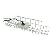 Panier de câble l.490xP100xH80-85mm argent adapté à bureau-3