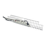 Panier de câble l.790xP100xH80-85mm argent adapté à bureau-3