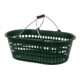 Panier de jardin 15 kg, vert, ovale avec anse double rabattable-1