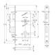 Panik-Einsteckschloss 1201 Fkt. E 24/65/72/9mm DIN R