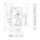 Panik-Einsteckschloss 2326 Fkt.E rd 20/65/72/9mm DIN L VA BKS-4