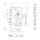Panik-Einsteckschloss Ser.23 Fkt.B 20/65/72/9mm DIN L VA