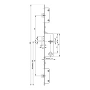 Panikschloss SECURY 2110 Fkt. B 20/80/72mm DIN L Stulpl. 2285mm-1