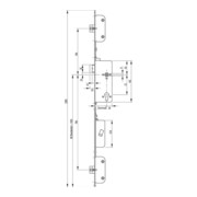 Panikschloss SECURY 2110 Fkt. B 20/80/72mm DIN L Stulpl. 2285mm-5
