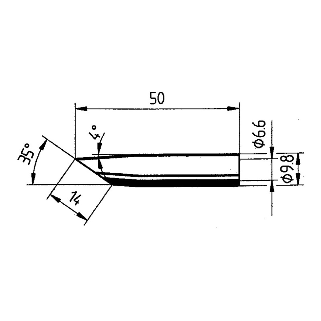 Panne longue durée Série 832 pointe crayon l. 1 mm 0832 BD/SB ERSA