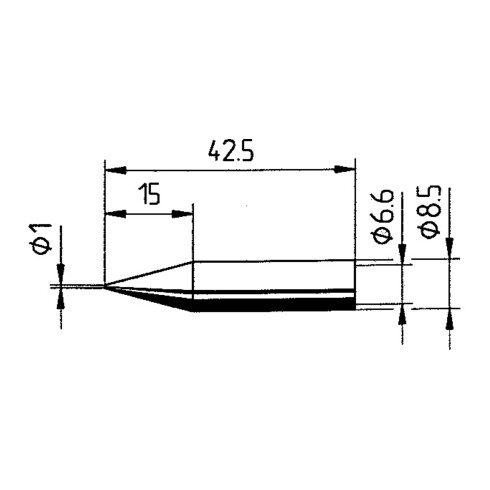 Panne longue durée Série 842 pointe crayon l. 1 mm 0842 BDLF/SB ERSA