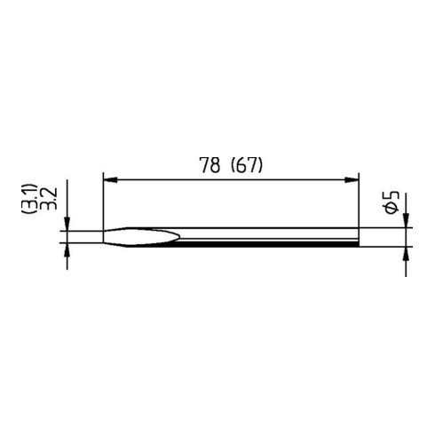 Panne Série 032 en forme de burin l. 3,1 mm 0032 KD/SB ERSA