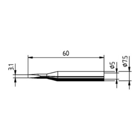 Panne Série 172 en forme de burin l. 3,1 mm 0172 KD/SB ERSA