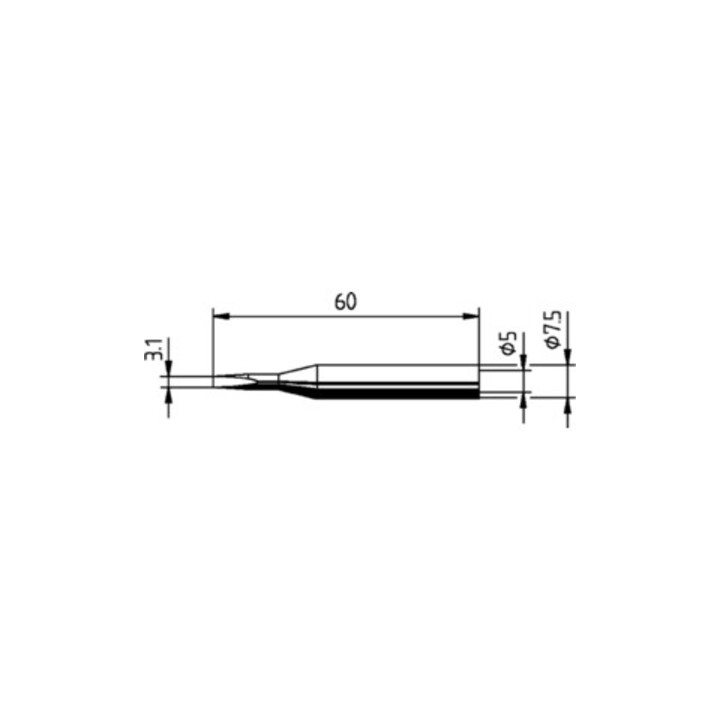 Panne Série 172 en forme de burin l. 3,1 mm 0172 KD/SB ERSA