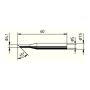 Panne Série 172 forme biseautée l. 4,1 mm 0172 LD/SB ERSA-4