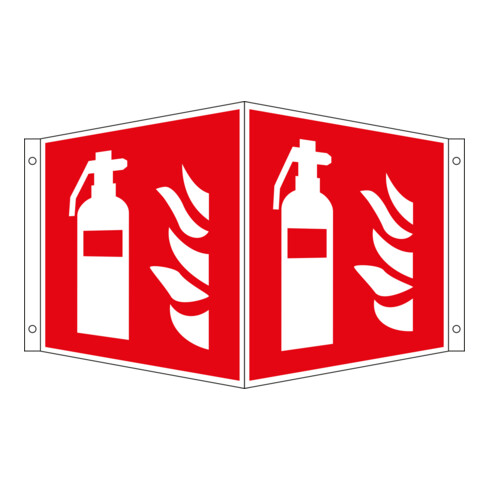 Panneau angulaire de protection contre l'incendie Eichner Extincteur Alu