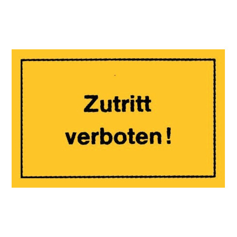 Panneau d’avertissement Accès interdit jaune